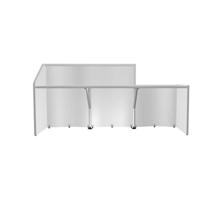 MDD Wave Modern Reception Desk Organic Front - Straight Low 90.7" x 43.4" LUV291P