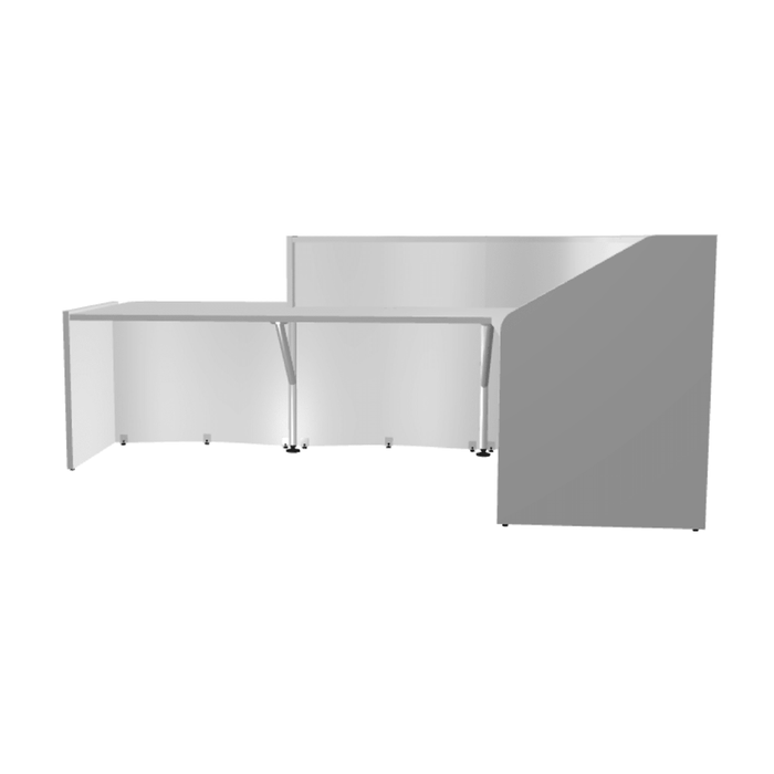 MDD Wave Modern Reception Desk Organic Front - Corner Low 109.4" x 43.4" LUV40L