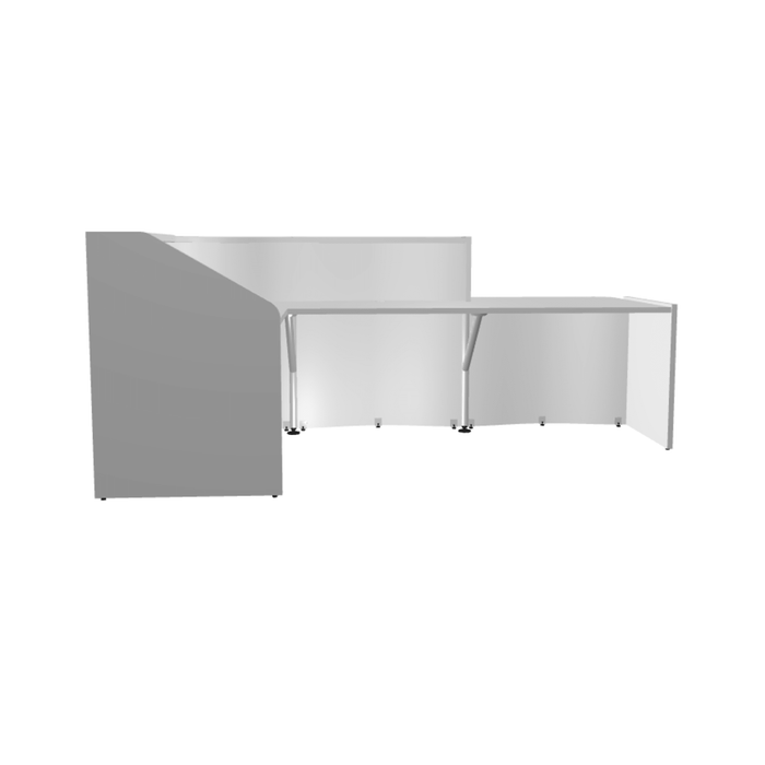 MDD Wave Modern Reception Desk Organic Front - Corner Low 109.4" x 43.4" LUV40P