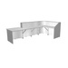 MDD Wave Modern Reception Desk Organic Front - Corner Low 130.3" x 43.4" LUV47L