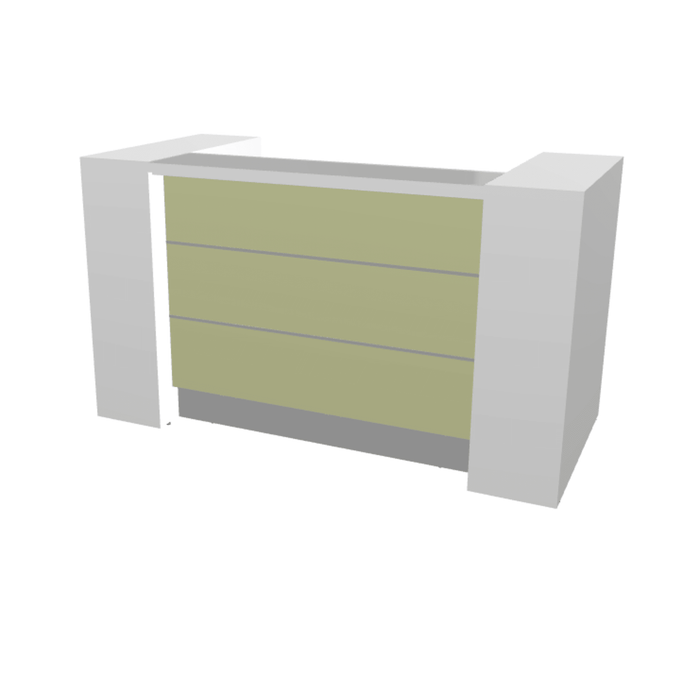 MDD Valde Modern Modular Reception Desk - Straight 75.8" x 36.8" LAV01L