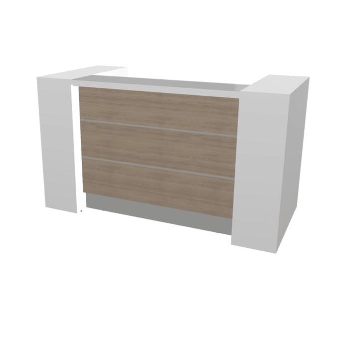 MDD Valde Modern Modular Reception Desk - Straight 75.8" x 36.8" LAV01L