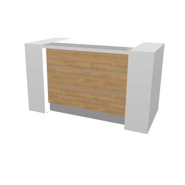 MDD Valde Modern Modular Reception Desk - Straight 75.8" x 36.8" LAV01L