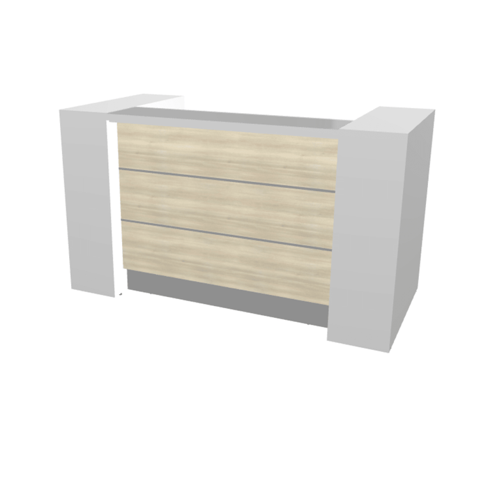 MDD Valde Modern Modular Reception Desk - Straight 75.8" x 36.8" LAV01L