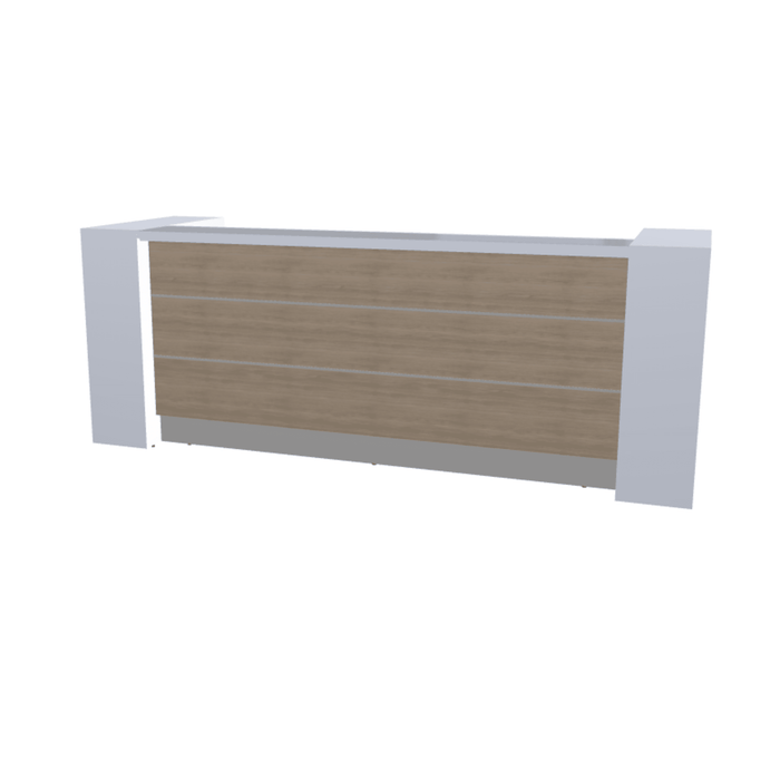 MDD Valde Modern Modular Reception Desk - Straight 115.1" x 36.8" LAV03L