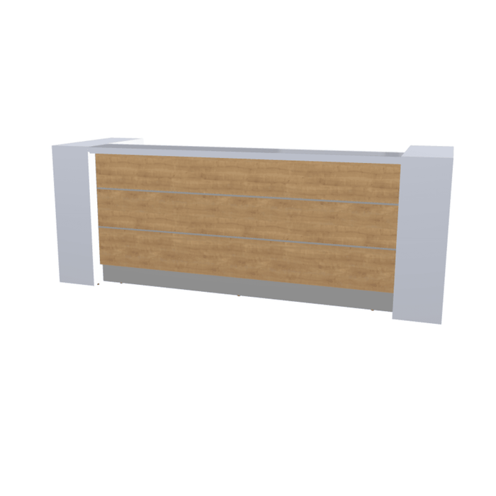 MDD Valde Modern Modular Reception Desk - Straight 115.1" x 36.8" LAV03L