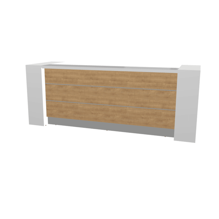 MDD Valde Modern Modular Reception Desk - Straight 115.1" x 36.8" LAV03L