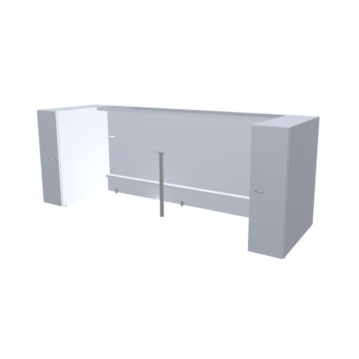 MDD Valde Modern Modular Reception Desk - Straight 115.1" x 36.8" LAV03L