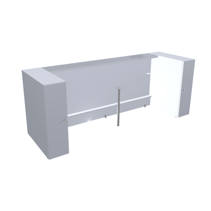 MDD Valde Modern Modular Reception Desk - Straight 115.1" x 36.8" LAV03L