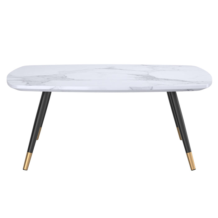 Worldwide Home Furnishings Emery-Rect. Coffee Table-White Rectangular Coffee Table 301-294REC-WT