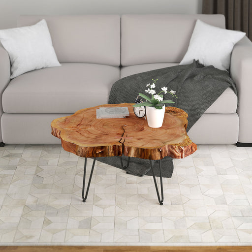 Worldwide Home Furnishings Nila-Coffee Table-Natural Rectangular Coffee Table 301-329NAT