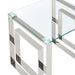 Worldwide Home Furnishings Eros-Coffee Table-Silver Rectangular Coffee Table 301-482CH