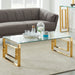 Worldwide Home Furnishings Eros-Coffee Table-Gold Rectangular Coffee Table 301-482GL