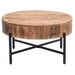 Worldwide Home Furnishings Blox-Coffee Table-Natural Round Coffee Table 301-528NAT