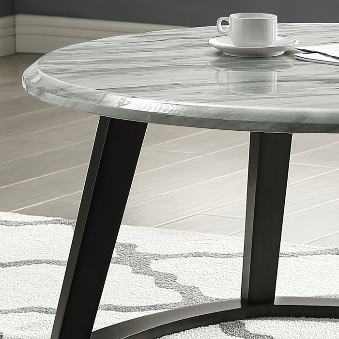 Worldwide Home Furnishings Pascal-Coffee Table-Grey Round Coffee Table 301-548GY