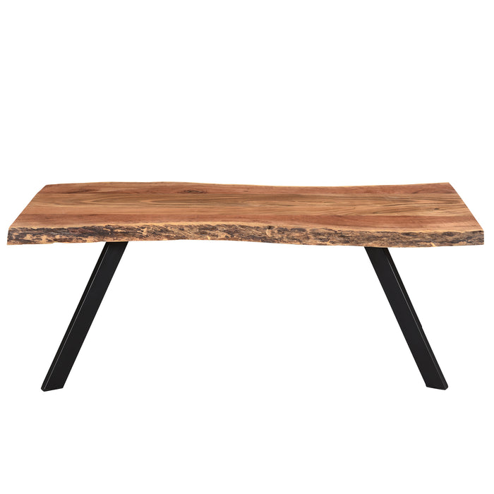 Worldwide Home Furnishings Virag-Coffee Table-Natural Rectangular Coffee Table 301-571NT