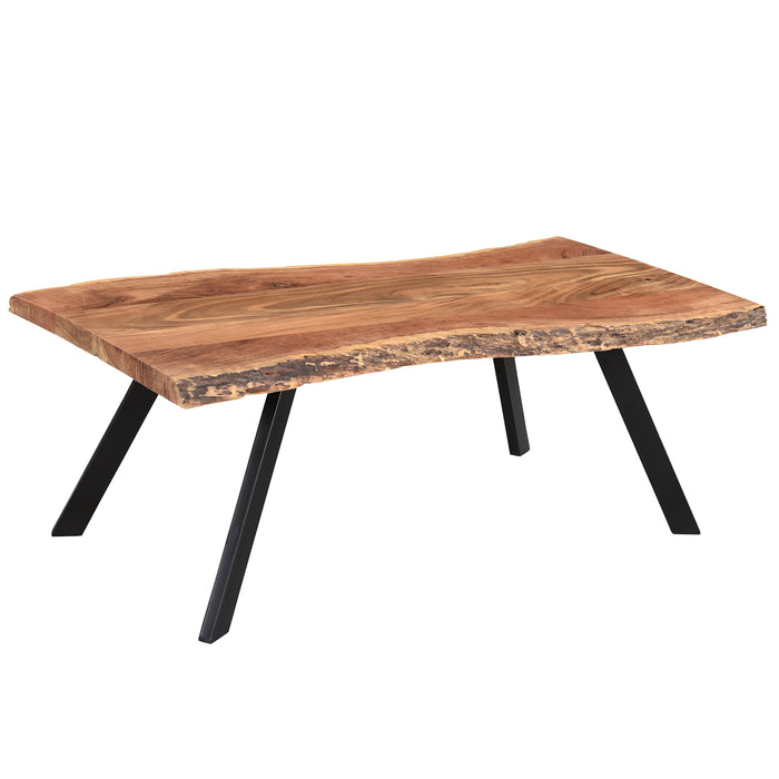 Worldwide Home Furnishings Virag-Coffee Table-Natural Rectangular Coffee Table 301-571NT