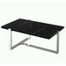 Worldwide Home Furnishings Veno-Coffee Table-Black/Silver Rectangular Coffee Table 301-624BK_CH