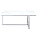 Worldwide Home Furnishings Veno-Coffee Table-White/Silver Rectangular Coffee Table 301-624WT_CH
