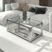 Worldwide Home Furnishings Estrel-Coffee Table-Silver Rectangular Coffee Table 301-630CH