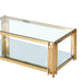Worldwide Home Furnishings Estrel-Coffee Table-Gold Rectangular Coffee Table 301-630GL