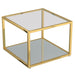 Worldwide Home Furnishings Casini-Coffee Table Small-Gold Small Square Coffee Table 301-632GL_S