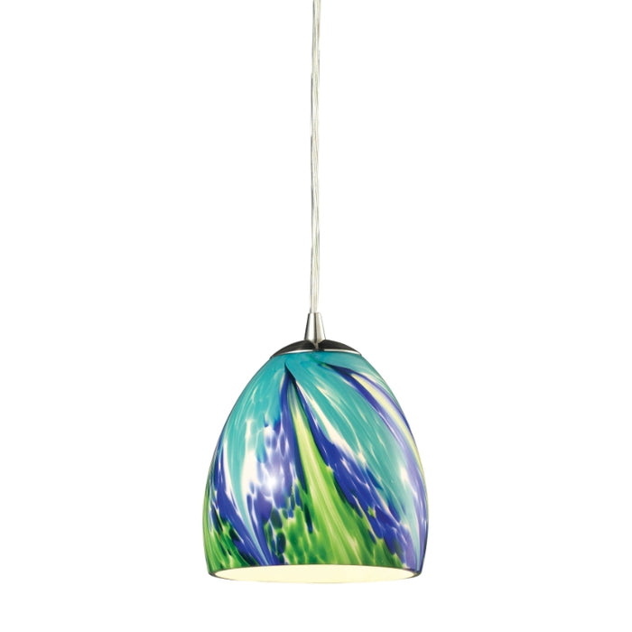 Elk Lighting Colorwave Satin Nickel Mini Pendant