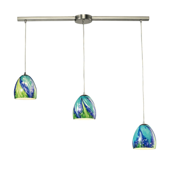 Elk Lighting Colorwave Satin Nickel Mini Pendant