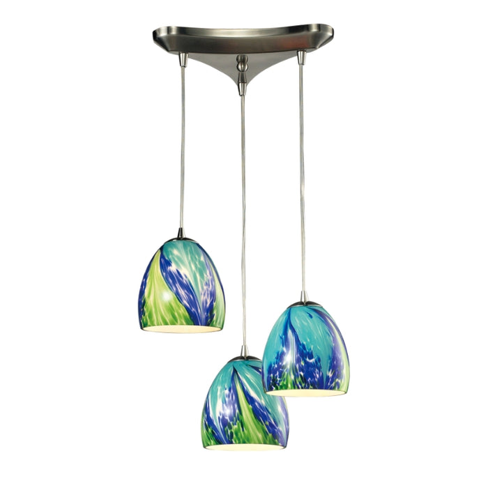 Elk Lighting Colorwave Satin Nickel Mini Pendant