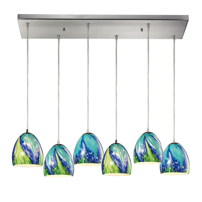 Elk Lighting Colorwave Satin Nickel Mini Pendant