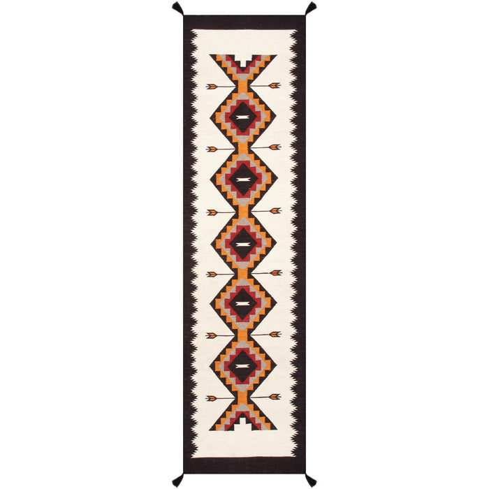 Pasargad Home Tuscany Collection Reversible Wool Mocha Area Rug- 2' 6'' X 7' 9'' PNT-342 2.06x8