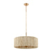 Elk Lighting Abaca Polished Nickel 5 Light Chandelier