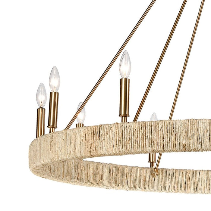 Elk Lighting Abaca Polished Nickel 12 Light Chandelier 32517/12