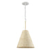 Elk Lighting Abaca 17" Textured White 1 Light Pendant 32456/1