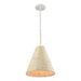 Elk Lighting Abaca 17" Textured White 1 Light Pendant 32456/1