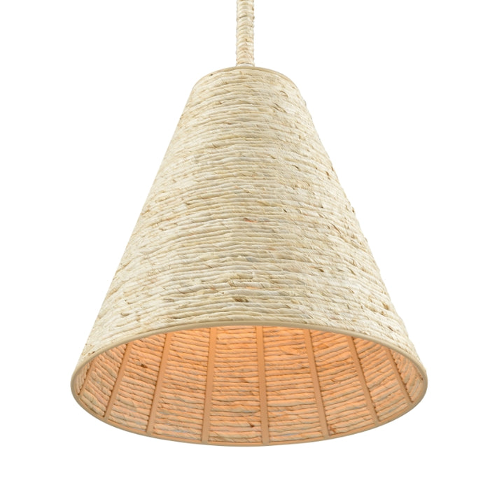 Elk Lighting Abaca 17" Textured White 1 Light Pendant 32456/1