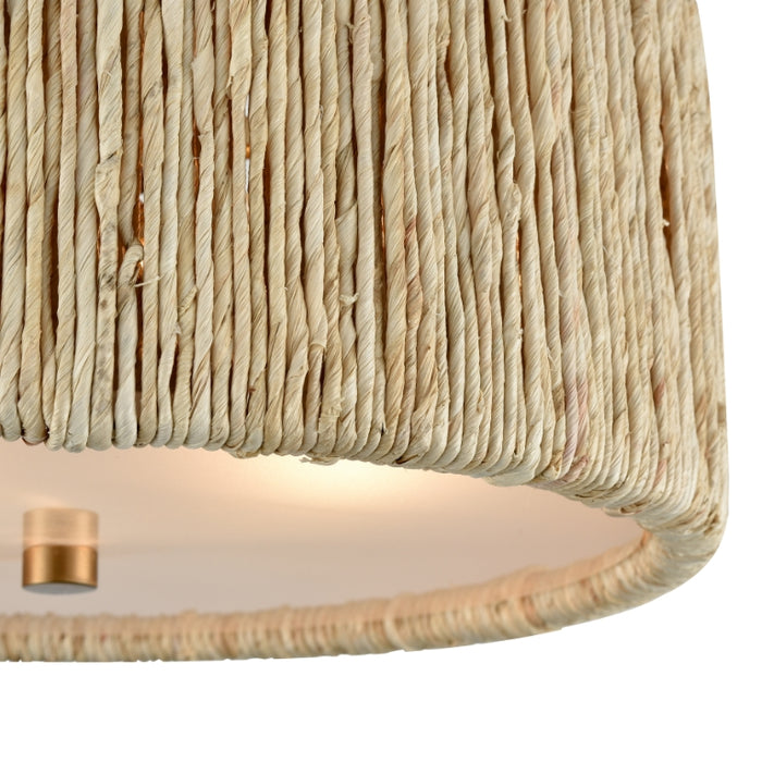 Elk Lighting Abaca Satin Brass 2 Light Semi-Flushmount