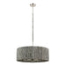 Elk Lighting Abaca Polished Nickel 5 Light Chandelier