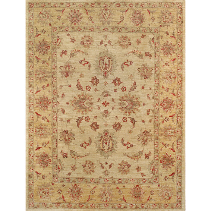 Pasargad Home Denver Hand-Knotted Beige Lamb's Wool Area Rug- 5' 9" X 7' 6" 33249