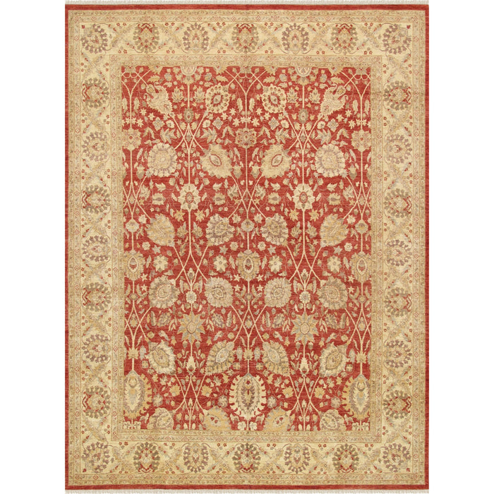 Pasargad Home Denver Hand-Knotted Rust Lamb's Wool Area Rug-11' 9" X 15' 9" PMG-307 12X16