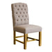 LH Imports York Dining Chair - Flax Linen & Natural Legs SDC05-02O