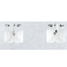 72" Double 3 CM Top, Carrara White Marble w/ Sink