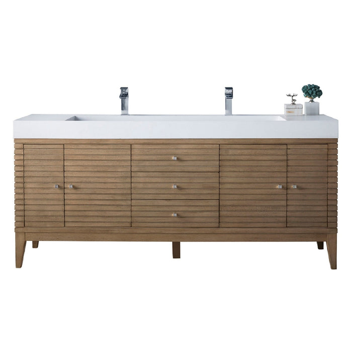 James Martin Vanities Linear 72" Double Bathroom Vanity