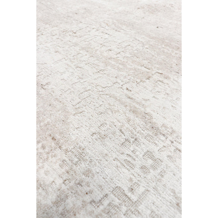 Pasargad Home Amari Collection Hand-Loomed Bsilk & Wool Ivory Area Rug- 5' 5" X 7' 7" PDC-137I 5x8
