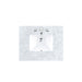 30" Single 3 CM Top, Carrara White Marble w/ Sink