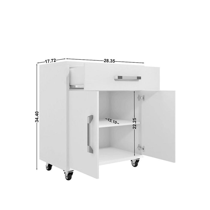 Manhattan Comfort Eiffel 4-Piece Garage Storage Set in White