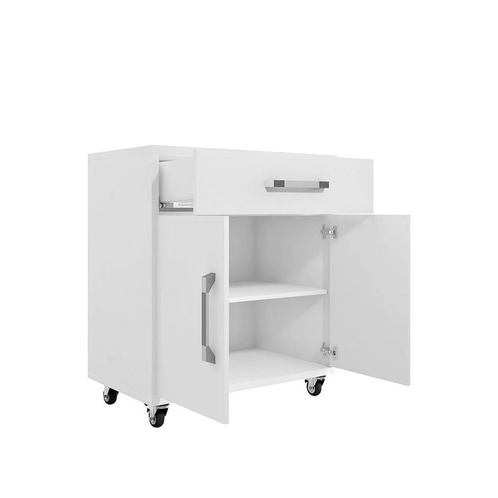 Manhattan Comfort Eiffel 4-Piece Garage Storage Set in White