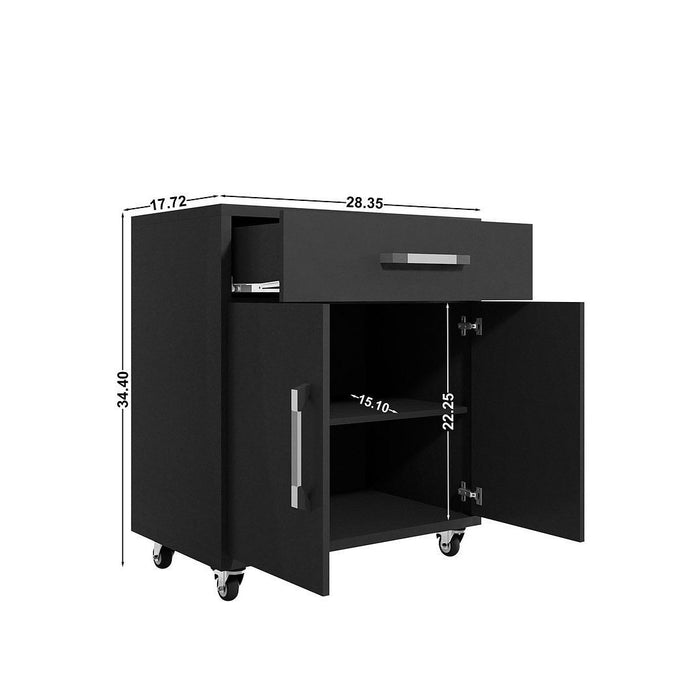 Manhattan Comfort Eiffel 4-Piece Garage Storage Set in White