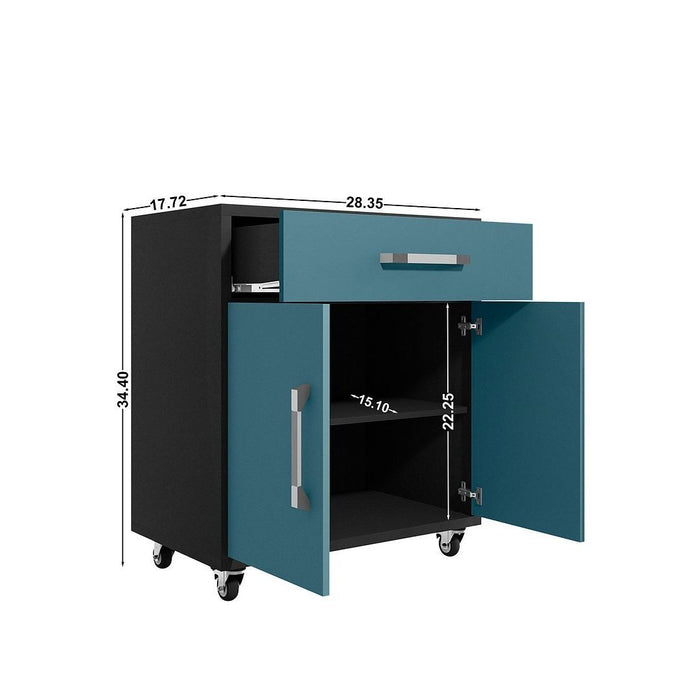 Manhattan Comfort Eiffel 4-Piece Garage Storage Set in White