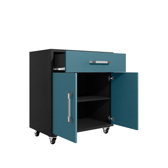 Manhattan Comfort Eiffel 4-Piece Garage Storage Set in White